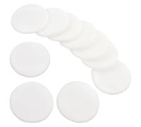 10 Piezas Borla de Maquillaje de Algodón Blanco Banda para Dedo | Polvos Sueltos y Minerales, Secado al Aire, Lavable, Absorbe Aceite y Ahorra Polvo