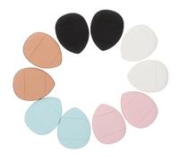 10 Piezas Borla Facial para Polvos Discos de Maquillaje de Mujer | Borla de Maquillaje de Poliuretano Hidrófilo, Textura Delicada, Portátil