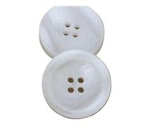 10 piezas botones de costura de cuatro agujeros de 15mm a 30mm, Blanco, 22mm 10 piezas