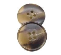10 piezas botones de costura de cuatro agujeros de 15mm a 30mm para manualidades y ropa DIY, Marrón claro, 30mm 10 piezas
