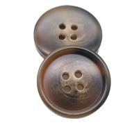 10 piezas botones de costura de cuatro agujeros de 15mm a 30mm para manualidades y ropa DIY, Marrón claro, 22mm 10 piezas