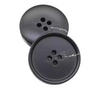 10 piezas botones de cuatro ojales de 15mm a 30mm para coser manualidades y ropa, Negro sólido, 30mm 10 piezas