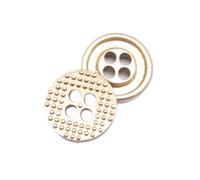 10 piezas botones redondos de metal de 10mm y 11mm, Oro claro, 11mm 10 piezas