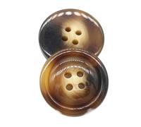 10 piezas botones redondos de resina de cuatro agujeros de 15mm a 30mm, Café oscuro, 25mm 10 piezas