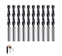 10 Piezas Brocas Madera 3mm, Profesional Broca Espiral Metal Broca Brad Point de Alta Precisión Juego de Brocas de Madera Para Suave Dura Chapada Laminada Acrílico