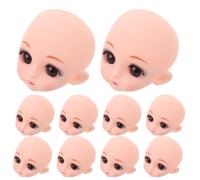 10 Piezas Cabeza de Muñeca DIY de Vinilo Suave | Repuesto para Reparación y Práctica de Rostro, Tamaño 4,8cm X 4,6cm, Adecuado