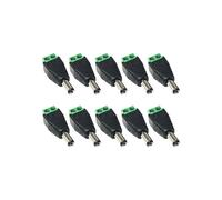 10 Piezas Cabezal Hembra Sin Soldadura 5.5x2.1mm Terminal Verde Adaptador de Corriente Cabezal Hembra para Cable