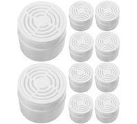 10 Piezas Caja Ambientadora de Plástico 150ml con Tapa Calada | Blanco, Diseño Minimalista con Ventilación, para Armario y Coche, Recambio Económico