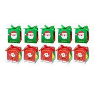 10 Piezas Caja De Dulces De Papel Plegable Bolsas De Merienda De Chocolate De Navidad Tratar Dulces Bolsas De Regalo De Navidad Santa Boda Bolsa De Dulces S95 Cinta