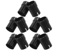 10 Piezas Casquillo de Plástico Partido, 15mm Negro | Manguito de Conexión Corto, Diseño Abierto de Reemplazo, para Sesiones de Estudio y Soportes de Escenario