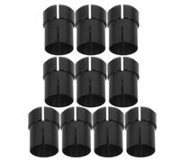 10 Piezas Casquillo de Soporte Abierto de 15mm | Plástico Negro, Manguito Corto Dividido, Sesiones de Estudio, Recambio Fácil, Reduce Vibración y Ruido