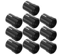 10 Piezas Casquillo de Soporte Abierto de Plástico 15mm | Amortigua Impactos y Absorbe Golpes, Instalación sin Herramientas, Negro, para Sesiones de Estudio