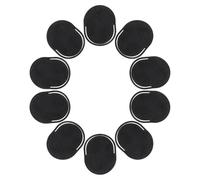 10 Piezas Cepillo de Lavado de Cabello Ovalado Manual Negro | Pp, Cerdas Suaves, Agarre Cómodo, Masaje del Cuero Cabelludo, Portátil, para Hombres y Mujeres