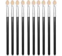 10 Piezas Cepillo de Sombra de Ojos de con Mango Largo,Esponja de Goma Maquillaje Pinceles de Sombra Herramienta de Maquillaje Aplicador para Mujeres y Niñas