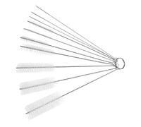 10 Piezas Cepillo Limpiador Nylon de Acero Inoxidable de Pajitas