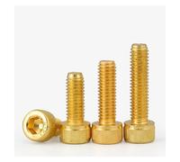 10 piezas chapadas en titanio oro M2 M2.5 M3 M4 M5 M6 L = 4-30 mm 12,9 grado tornillo hexagonal cabeza hexagonal perno (20MM_M5)