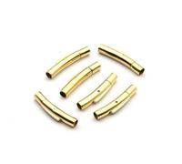 10 piezas Cierres magnéticos de acero inoxidable con cordón de cuero para pulseras, collares, accesorios para hacer joyas