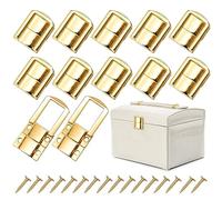 10 Piezas Cierres para Cajas de Madera, Pestillos de Caja de Aleación de Zinc, Mini Cierre Metalico Caja con Tornillos para Maletin, Caja Bisuteria, Caja de Puros