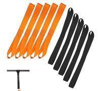 10 Piezas Cinchas De Amarre Pequeñas,Cinturón Tensor de Carraca,Soft Loops para Portabicicletas, Remolque, Quad, ATV(Negro, Naranja)