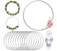 10 Piezas Círculo Atrapasueños 10cm Anillos Macramé Acero, Aros Redondos Dorados Para Atrapar Sueños, Macramé Para Colgar En La Pared Para Colgar En La Pared Festival Macramé, Proyectos