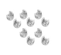 10 Piezas Clip de Montaje para Espejo de Aleación de Zinc, Plata | Abrazadera para Pared Base Sólida, Tornillo Microajustable, Capas de Goma, Uso en Vidrio Acrílico y Cuadros
