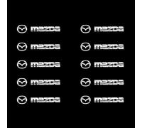10 Piezas Coche Emblema para Mazda Speed MS 2 3 5 6 7 323 RX8 Axela Atenza CX-3 CX-4 CX-5 CX-8, Emblema Coche Insignia Capó Delantero Puerta del Maletero Pegatina Calcomanía, Decoración Accessories