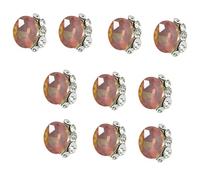 10 piezas con forma de corazón para uñas de arte de arbustos cuadrados para uñas, accesorios de manicura