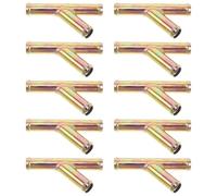 10 Piezas Conector de Manguera del Calentador 16mm Metal Dorado