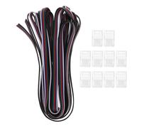 10 Piezas Conector para Tira LED Rgbw de 5 Pines y 10mm | ABS Transparente, Cierre Seguro de Clip, para Extensiones y Proyectos DIY Tiras Impermeables