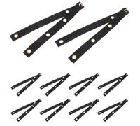 10 Piezas Conectores de Enlace de Suspensión para Perchas, Negro | Tiras de Exhibición para Boutiques y Decoraciones Retail, Tela, Montaje Rápido, Solución Profesional