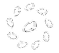 10 Piezas Conectores Fianzas, Elegante Material de Plata de Ley 925 Fianzas de Conectores de Cierre Equipo de Asistencia para Pulseras para Colgantes Bricolaje Fabricación de Pendientes (Plata)
