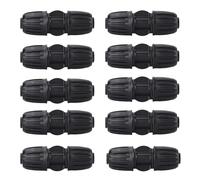 10 Piezas Conectores Rectos para Manguera de Riego por Goteo, Conector de Tubería de Riego de Plástico, Accesorios de 16mm para Tubo PE, Sistema de Irrigación Duradero (Conectores Rectos)
