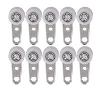 10 Piezas Conjunto de Carro de Rodamiento, Rodillos para Riel Deslizante con 2 Ruedas de Nailon, Acero Inoxidable, 19 mm de Diámetro, 44 mm de Longitud para Puertas Correderas, Ventanas y Armarios