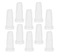 10 Piezas Copas de Ruedas, Vástagos de Plástico, Inserto Blanco | Reducción de Ruido y Ajuste Seguro, Plástico y Goma, para Montaje de Muebles y Suelos de Madera