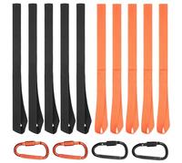 10 Piezas Correa de Amarre, 25 mm x 40 cm, Doble Trabilla Cinchas de Amarre, Correas de Amarre de Bucle Suave, Eslingas de Amarres, Correas de Trinquete para Moto Bicicletas ATV, con 4 Ganchos