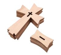 10 piezas Cruces de Madera para Altar de Mesa Decoración Religiosa de Madera Estable Adornos Cristianos Portátiles para Iglesias y Hogares para Mesas y Altares