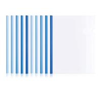 10 Piezas Cubierta de Encuadernación de Informes Plástico A4 en Azul Degradado, Carpeta de Archivos con Barra Deslizante Pastel, Cubierta de Informe A4 con Clip