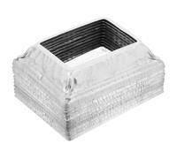10 Piezas Cubierta de Poste de Barandilla de Hierro, Borde Floral | Hierro Galvanizado, Tapa para Bases y Bridas, Acabado Limpio, Uso Interior en Obras