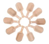 10 Piezas Cuchara de Té Japonesa de Madera Pequeña para Cocina | Acabado Liso y Veta Natural, Uso Ligero para Especias y Sirope, Estilo Minimalista