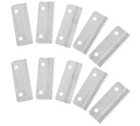10 Piezas Cuchilla Dispensadora de Cinta Dientes Serrados | Hoja Metálica Plateada Borde Afilado, Ajuste Versátil para Oficinas y Líneas de Embalaje, Corte Limpio y Preciso