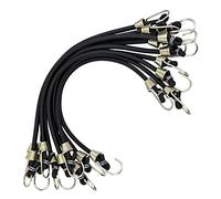 10 Piezas Cuerdas Elásticas ccon Gancho de Metal Mini Pulpos Elásticos Robusto Tensor Elástica Pulpo Sujeción para Transporte Porta Bicicletas Camping Coche Moto Lonas Carpas, Negro