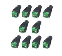 10 piezas DC Support Plug 5.5 * 2.1 mm 5.5 * 2.5mm DC Plug and Socket 12V Conector adaptador de enchufe de interfaz de alimentación (5.5x2.1mm hembra)