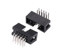 10 piezas DC3 1,27/2,0/2,54 mm DIP recto RA ángulo recto S/M/T doble fila 6/8/10/20/30/40/50P ISP pin macho I/D/C con salida de caja de conectores(2.54mm Straight,2X3 6P)