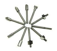 10 piezas de 1/8 "3 mm vástago mini router HSS fresadora de madera cortador de corte de brocas de corte compatible con la mayoría de herramientas rotativas