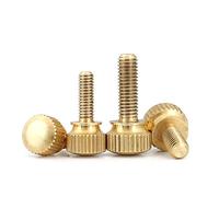10 piezas de 10 piezas m3-m8 tornillos conmallados de latón tornillo de pulgar con torcedura de cobre tornillo de pulgar, M4, 10mm