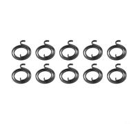 10 piezas de 2.5 giros para manija de puerta de repuesto para resorte de torsión, acero inoxidable de 19 mm de diámetro interior, kit de reparación de manijas de puerta interior negro