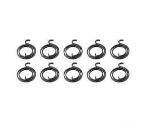 10 piezas de 2.5 giros para manija de puerta de repuesto para resorte de torsión, acero inoxidable de 19 mm de diámetro interior, kit de reparación de manijas de puerta interior negro
