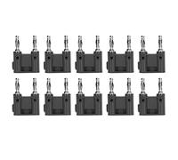 10 Piezas de 2 vías de latón PE plátano Banana Banana Socket Electronic Instruments Automóviles (Negro)