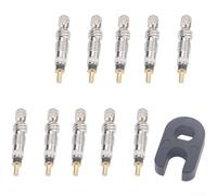 10 piezas de 20 núcleos de válvula de cobre para vástago de válvula de neumático PRESTA con montaje de tornillo compatible con neumáticos estándar franceses (A5499)