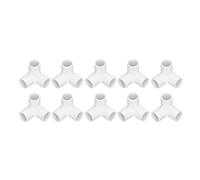 10 Piezas de 3 Vías, Accesorios de Tubería de Plástico PVC, ángulo Recto, Piezas de Codo de 90 Grados, Tor de Esquina en T, 20 Mm de Diámetro Interior, para Tuberías de